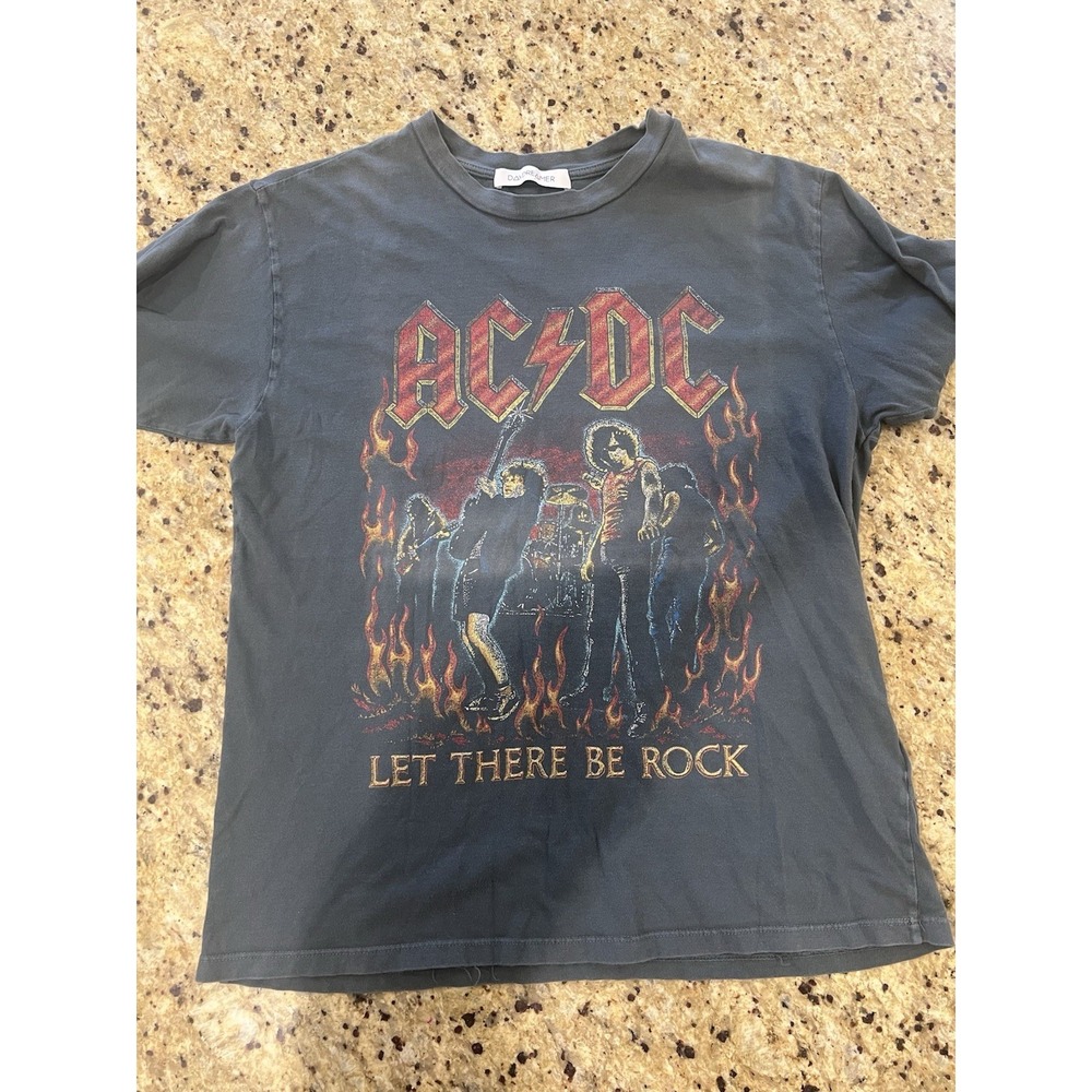 Daydreamer Medium  ACDC Rock Band T-Shirt, AC/DC Shirt Women's T Dark Gray Black
